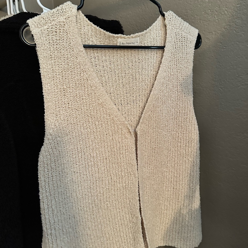Women's Cream Sweater Vest